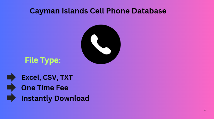 Cayman Islands Cell Phone Database