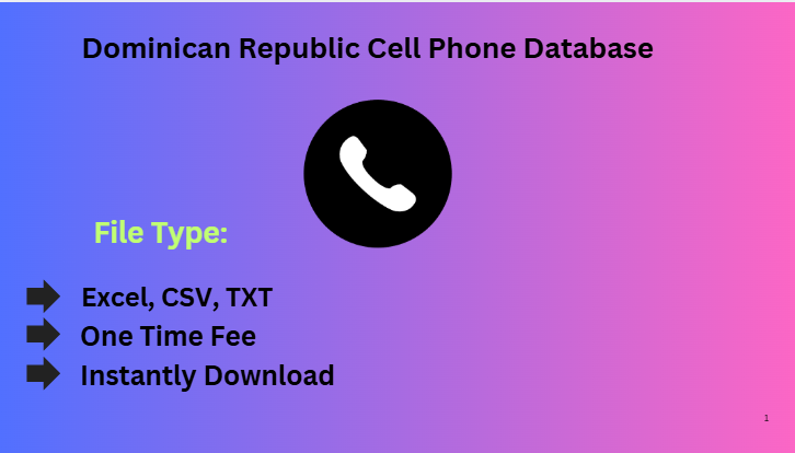 Dominican Republic Cell Phone Database