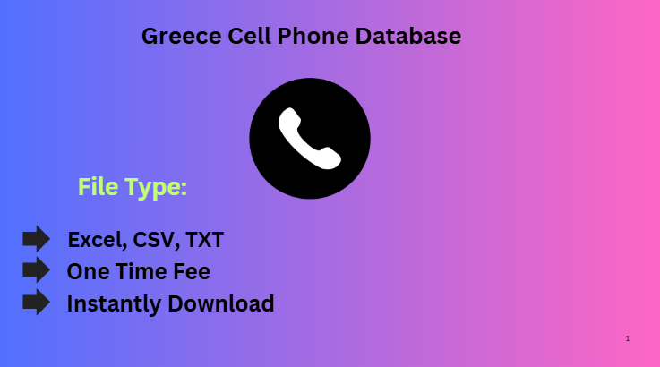 Greece Cell Phone Database